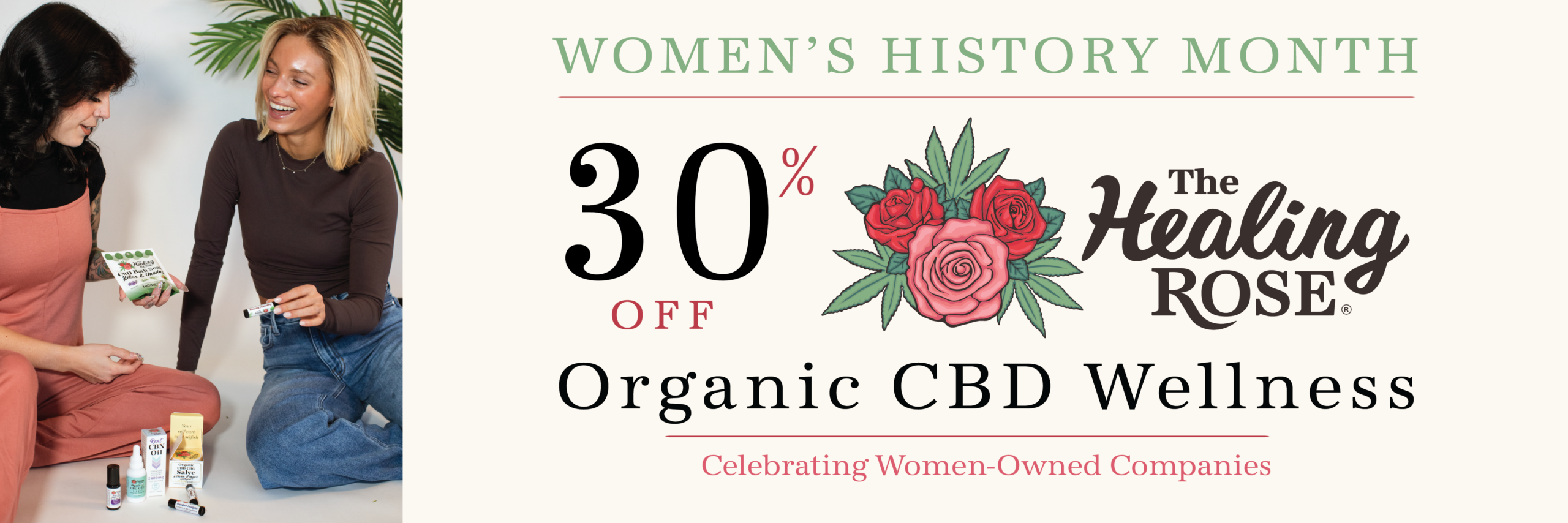 30% Off all healing rose products