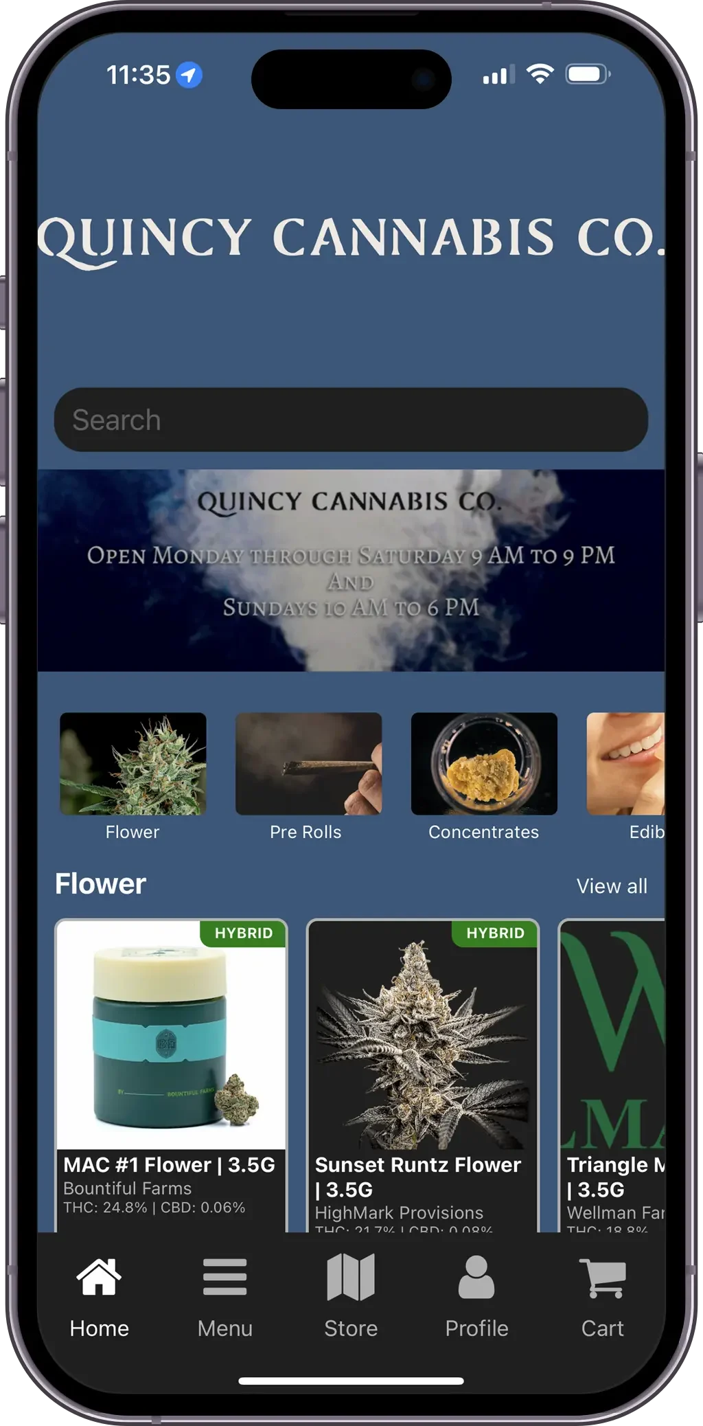 Quincy Cannabis Co. Download App